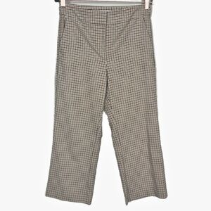 LOFT OUTLET PLAID HIGH RISE SLIM WIDE LEG PANTS SIZE 4 PETITE